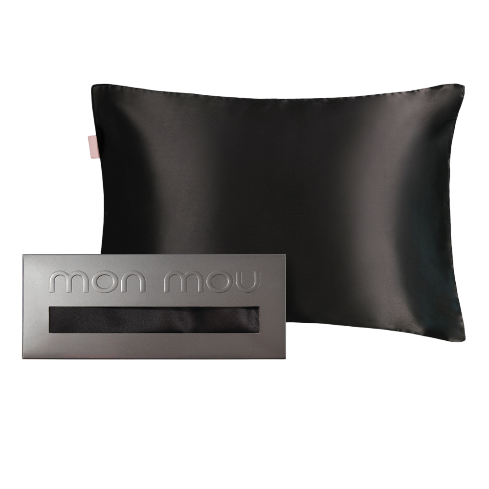 MON MOU Soft Silk Pillowcase Black - Наволочка з натуральним 100% шовком - фото №1 MON MOU Soft Silk Pillowcase Black - Наволочка з натуральним 100% шовком - фото №1